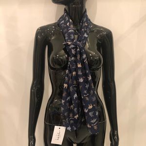 Vintage Nicole Miller Republican Elephant Scarf